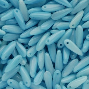 50pcs mix blue DAGGERs Bead 3x11mm DIY Czech Glass Beads For Jewelry Making Top Drilled Bead Perles Perlen Perline
