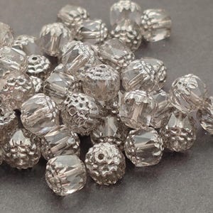 15pcs Crystal Cathedral bead 8mm Czech Glass Beads with silver ends fire polished bead 8mm facet glass cathedral beads