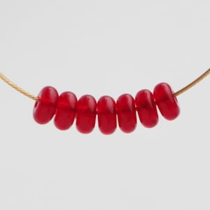 100pcs Ruby Red Rondelles 4x2mm Small Spacers Disk Czech Glass Beads Rondelle Small Red Discs Wheel Beads