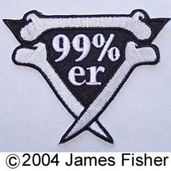 99%er Embroidered Iron-on Motorcycle Patch (not 1 Percenter) Biker Vest