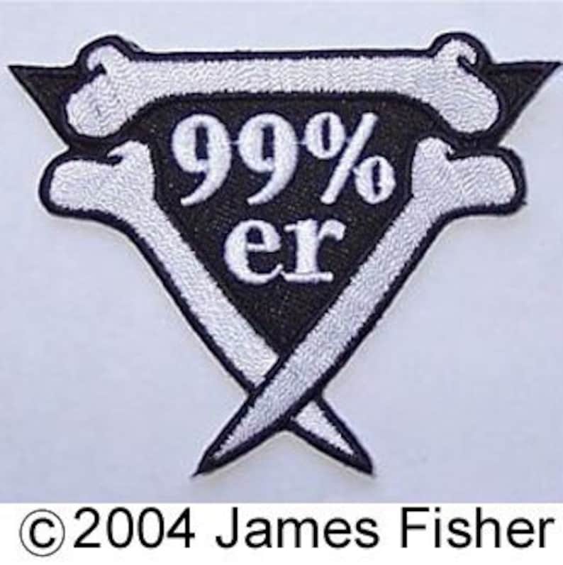 99%er Embroidered Iron-on Motorcycle Patch (not 1 Percenter) Biker Vest ...