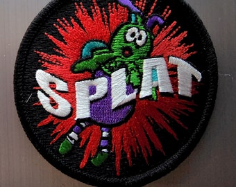 SPLAT Splattered Bug Embroidered Iron On Motorcycle Patch