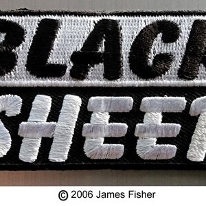 BLACK SHEEP Embroidered Iron On Motorcycle Patch