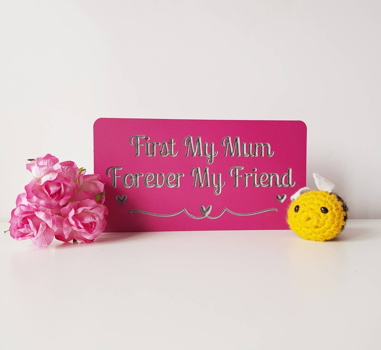 Home Decor Engraved Freestanding Block Mothers Day Gift Mum Etsy
