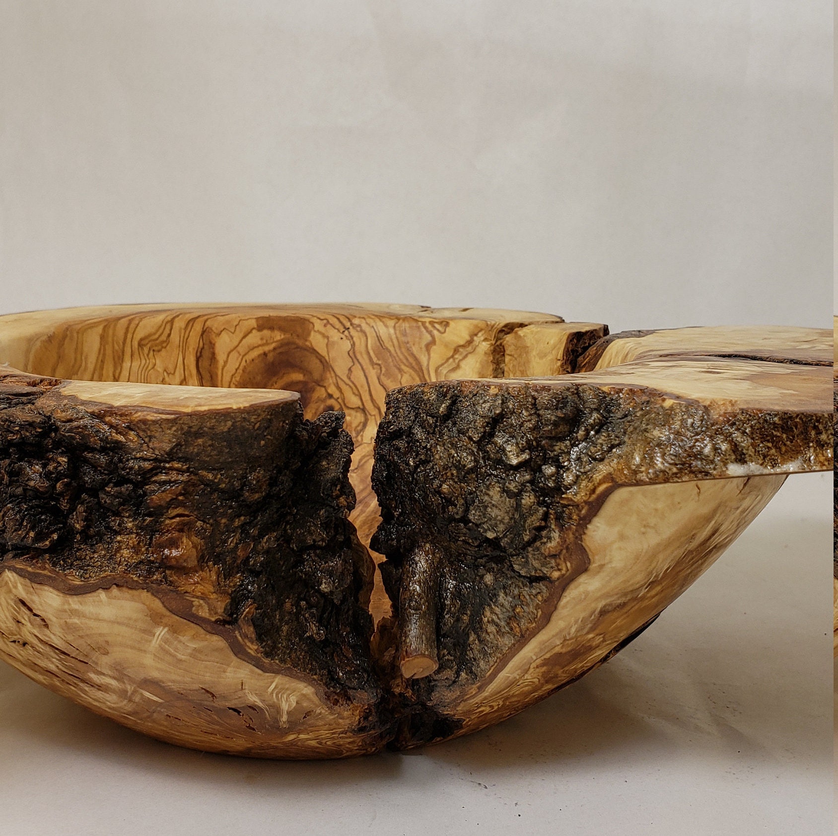 Large olive wood centerpiece entryway bowl coffee table Etsy