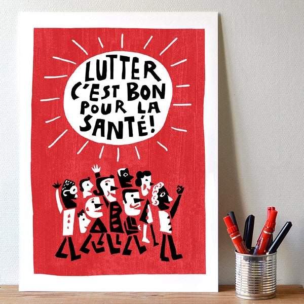 Affiche "Lutter, c'est bon pour la santé"