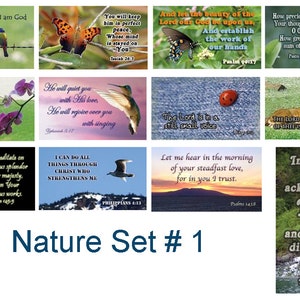 Pass Alongs Scripture Cards - Set of 24 cards with encouraging verses - Dogs, Nature, Cats Variety