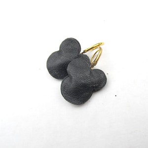 black dangle earrings, small soutache earrings, bohemian handmade earrings image 5