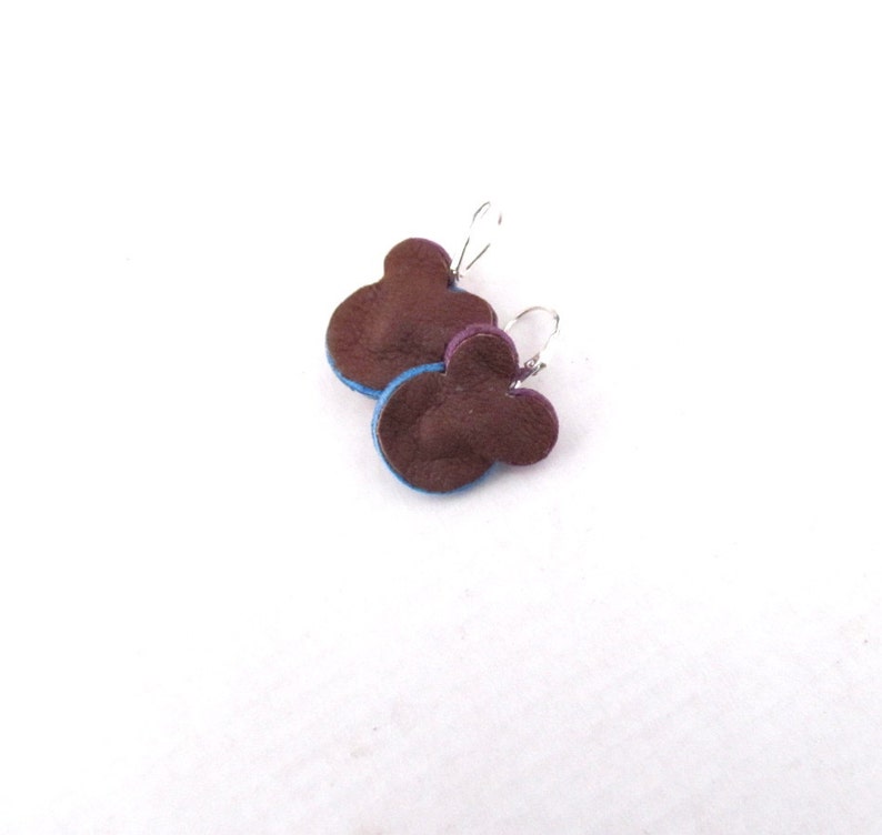 Colorful soutache earrings, beaded dangle earrings, small round earrings, handmade earrings from Poland, yellow earrings purple image 5