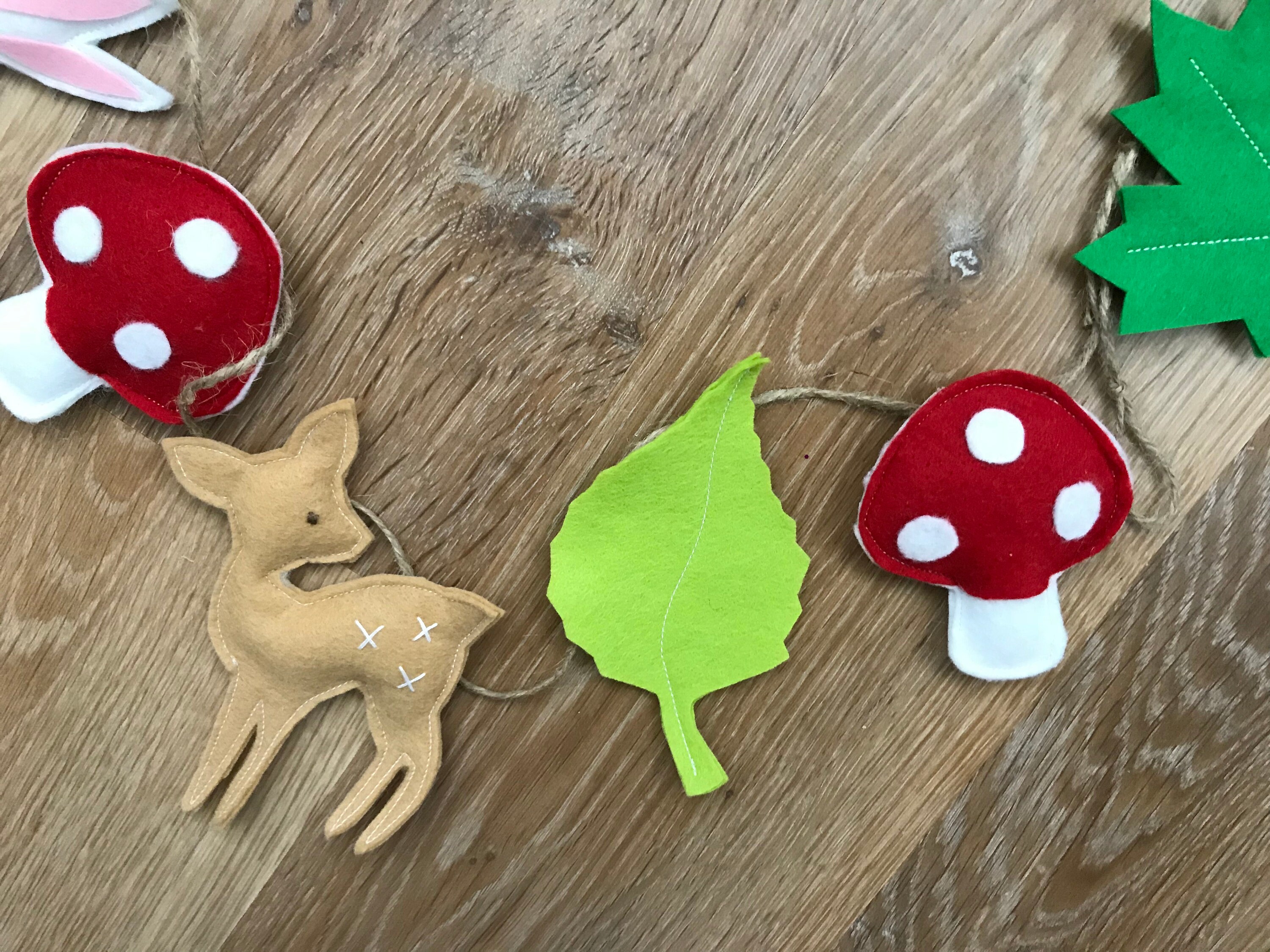 Handmade woodland Animal Garland Bunting 2m in length with Etsy.de