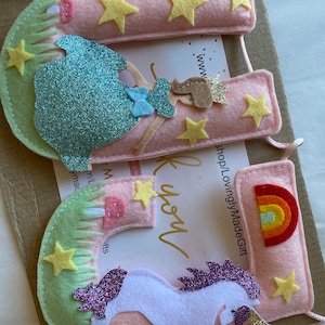 Unicorn, Fairy, Princess Name Garland, Name Bunting, Name Banner, Name sign, Felt Letters, Birthday party decor, child’s room, baby shower