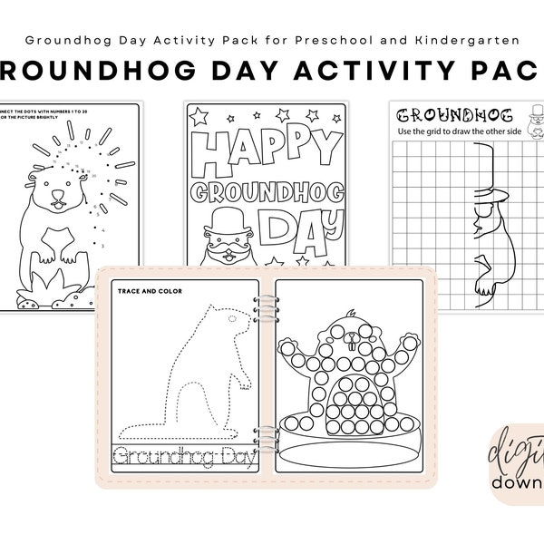 Groundhog Day Activity Pack for Preschool and Kindergarten