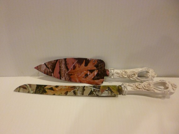 Camouflage Wedding Cake Serving Set For Country Chic Rustic Etsy