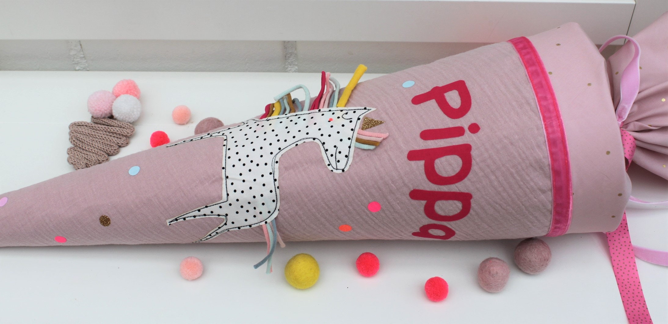 Schultüte Musselin Schultüte Stoff Schulanfang Schultüte Mädchen