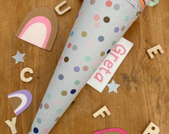 Only 3 pieces! School cone muslin school cone fabric school cone back to school school cone girls school cone school enrollment school cone colorful dots confetti dots