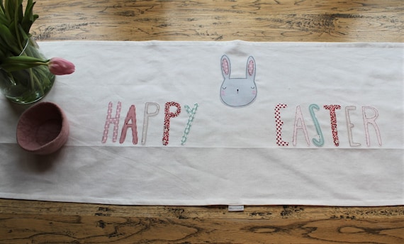 Table runner Easter, tablecloth Easter, Easter decoration, table runner, Easter, Easter bunny spring, spring decoration, Easter bunny