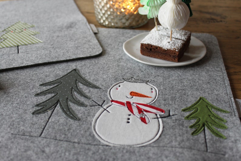 Placemat Placemat Placemat Set Christmas Winter Christmas Gift Etsy UK