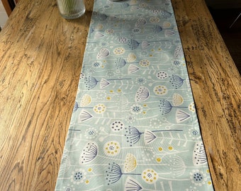 Table runner pastel, tablecloth, middle blanket, tablecloth spring, table runner summer, table runner flowers, table runner mint, light blue