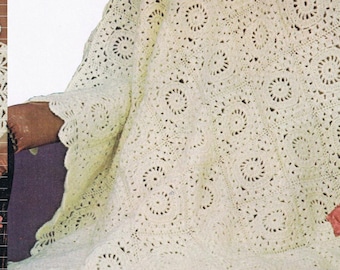 Lacey Elegant afghan ,crochet pattern   winter blankets bedroom decor pdf instant