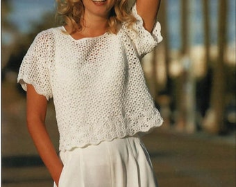 Crochet pattern TOP, women Crochet top, Crochet summer top, easy top pattern, vintage top crochet PDF instant download