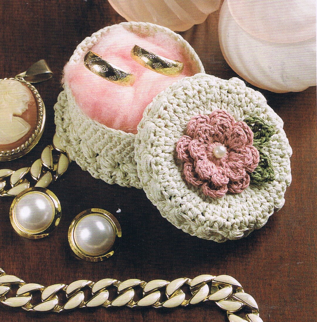 Travaux au Crochet フランスアンティークボックス　ミニョネット Victorian Dresser Box/crochet Pattern Jewelry Box Pattern - Etsy