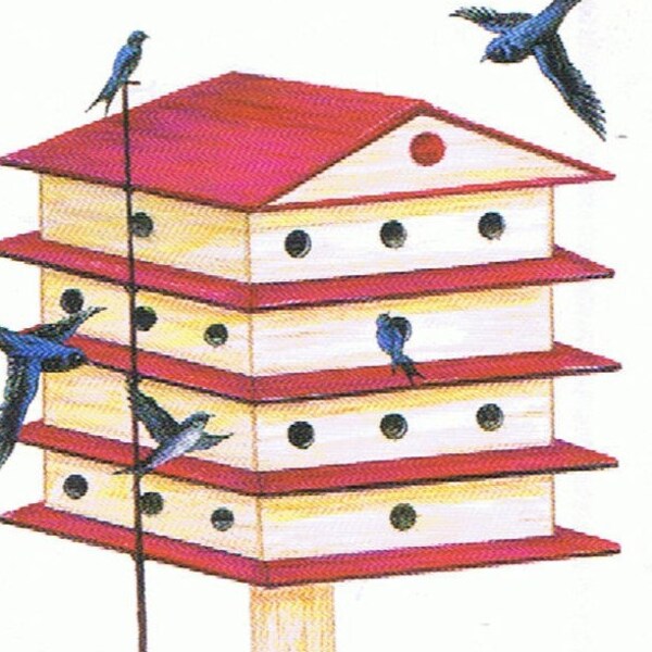 Make your own purple martin house (house  plans) instant download pdf