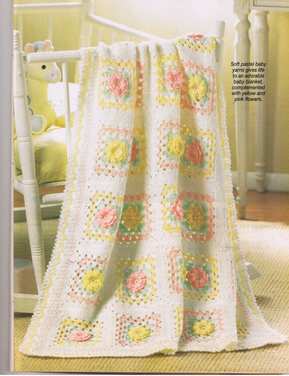 Items similar to Spring Bouquet Baby afghan crochet pattern on Etsy