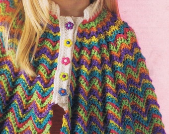 Child's Cape crochet pattern /pdf/instant download Reversible