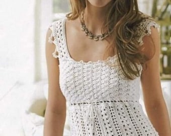Crochet pattern TOP, women Crochet top, Crochet summer top, easy top pattern, vintage top crochet PDF instant download