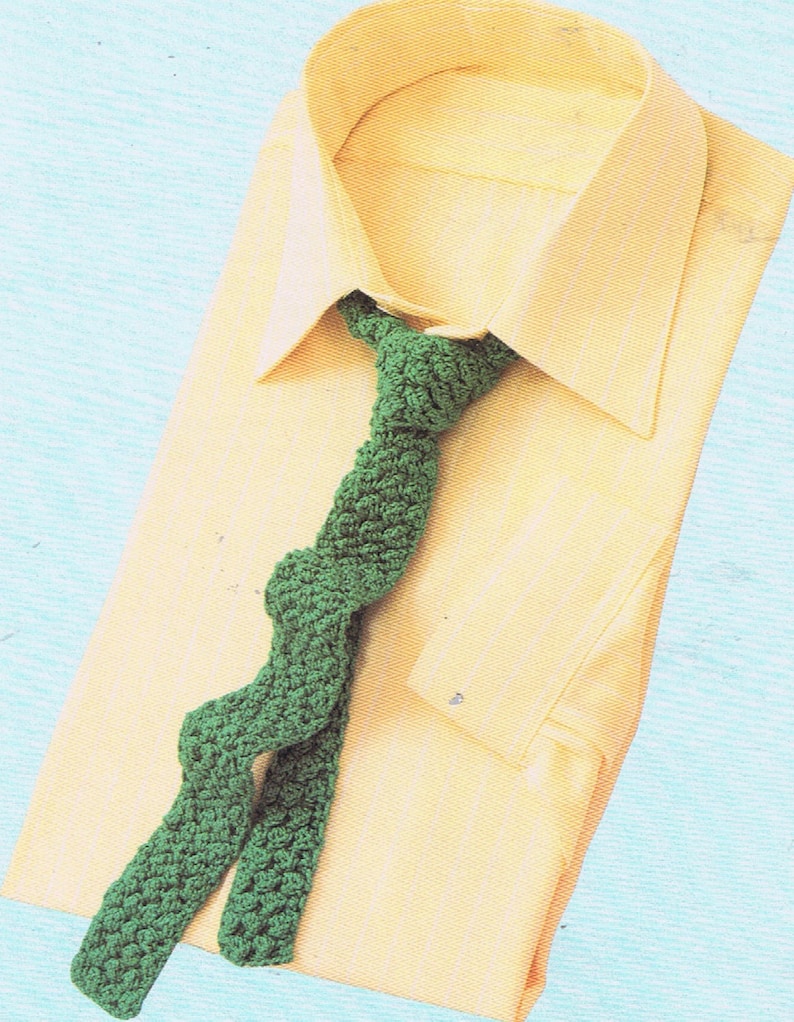 Necktie/ crochet textured skinny tie pattern/men's Etsy