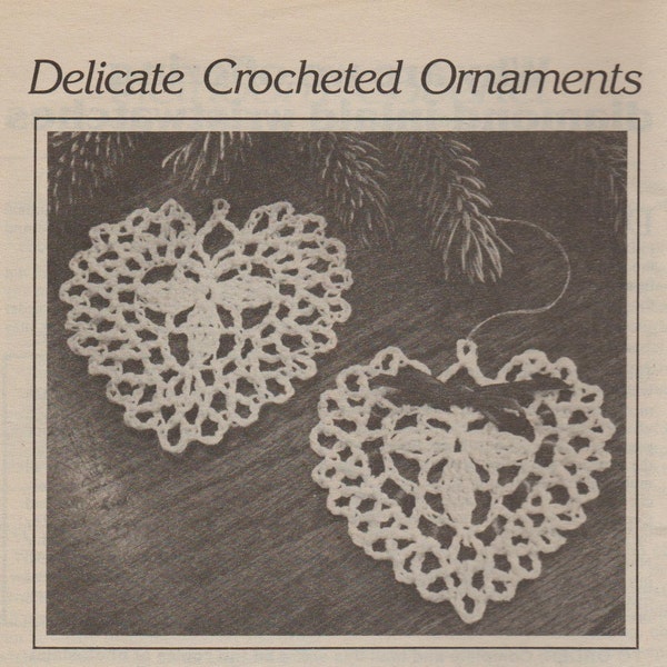 Heart crochet ornament/crochet pattern Christmas ornament