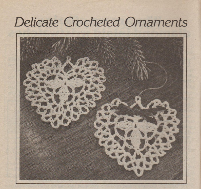 Heart Crochet Ornament/crochet Pattern Christmas Ornament Etsy