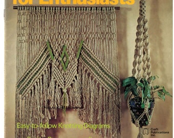 Vintage Macrame Book from 1975 with 12 patterns -
