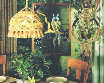 Macramé With Purpose • 1970s Macrame Plant Pot Hanger Room Divider Wall Hanging • Instruction Pattern Book • 70s Vintage Books • Retro PDF