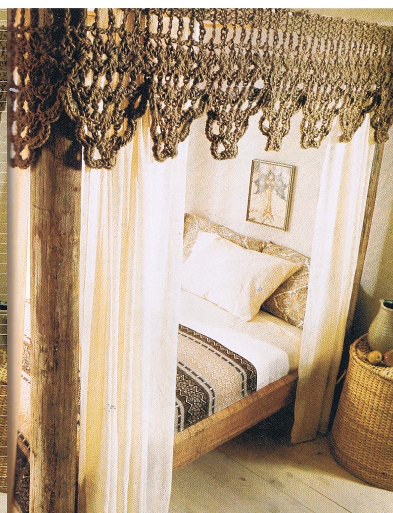 Crochet Bed Canopy /valance Crochet Pattern Pdf Etsy