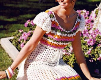 Estrella Dress Pattern pdf file womens crochet dress cute summer crochet dress patterns