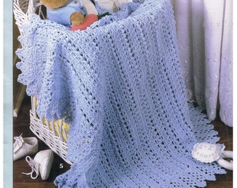 ヴィンテージプランター＆アフガンブランケット かぎ針編みベビーブランケットのパターン：ヴィンテージアフガン（PDF