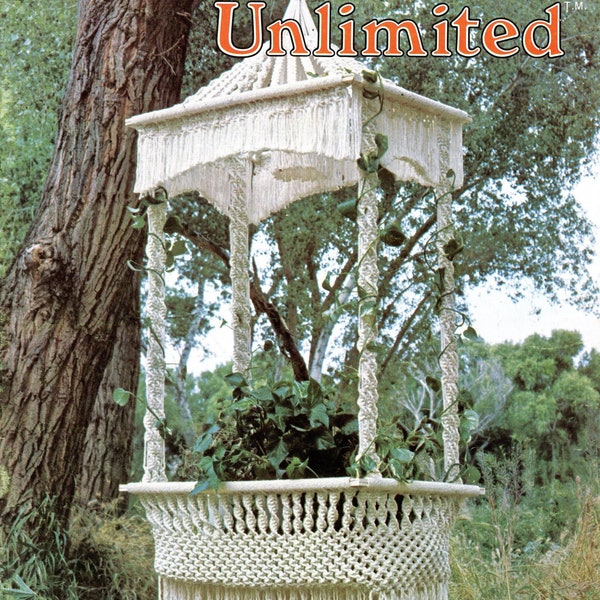 Macramé Unlimited - 22 Vintage 70s Macrame Patterns Instant Download PDF 24 pages