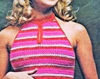 Crochet pattern TOP, women Crochet top, Crochet summer top, easy top pattern, vintage top crochet PDF instant download