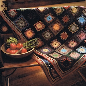 INSTANT DOWNLOAD granny square puff stitch blanket throw