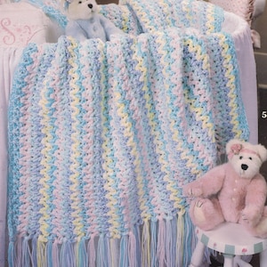 Baby blanket pdf pattern  crochet blanket shower gift easy download