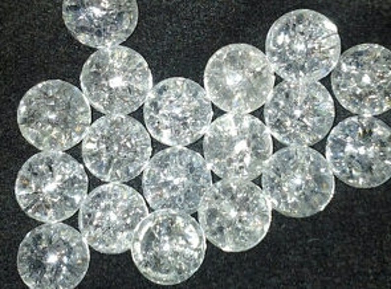 Fried cracked marbles clear ice color translucent perfect for Etsy