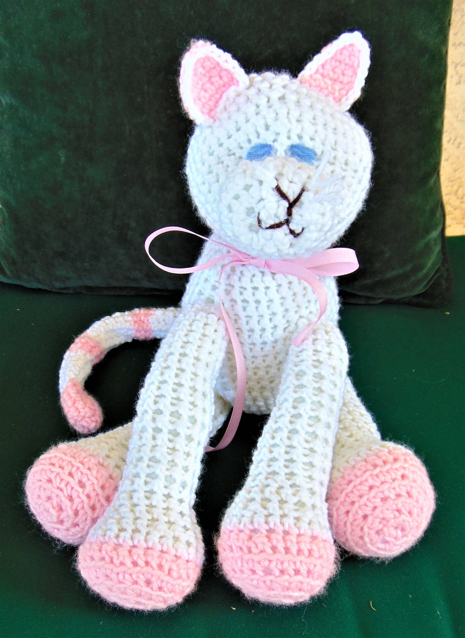 Crocheted kitty cat stuffed animal doll toy Katie Etsy