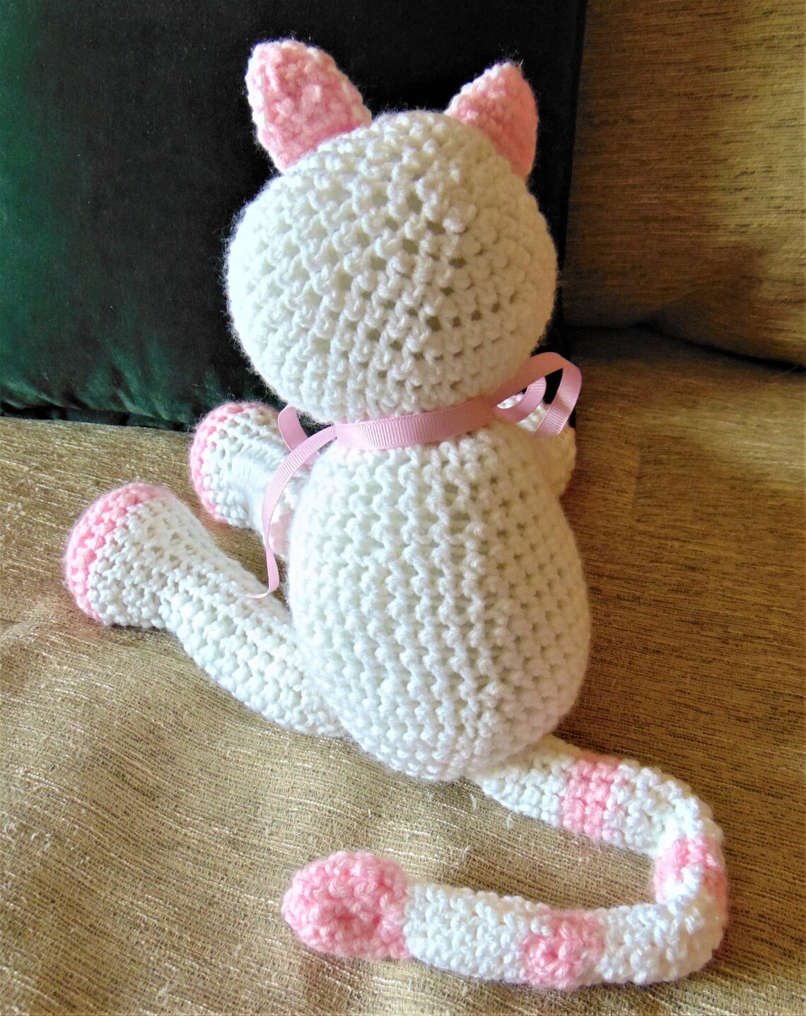 Crocheted kitty cat stuffed animal doll toy Katie Etsy