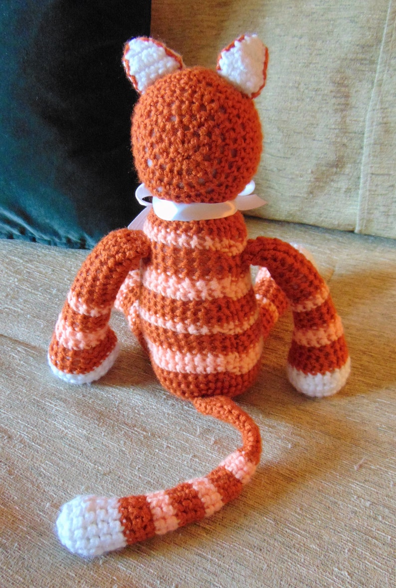 Crocheted kitty cat stuffed animal doll toy Jester