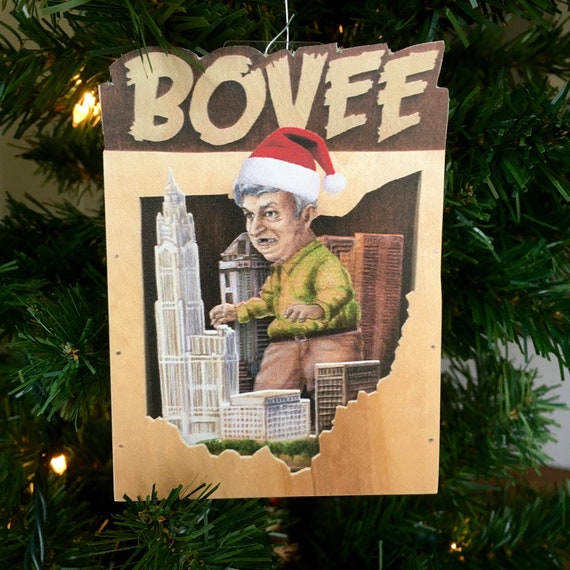 Don Bovee Columbus Ohio wood christmas tree ornament