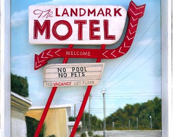 Landmark Motel 11x14 photo print St Petersburg Florida