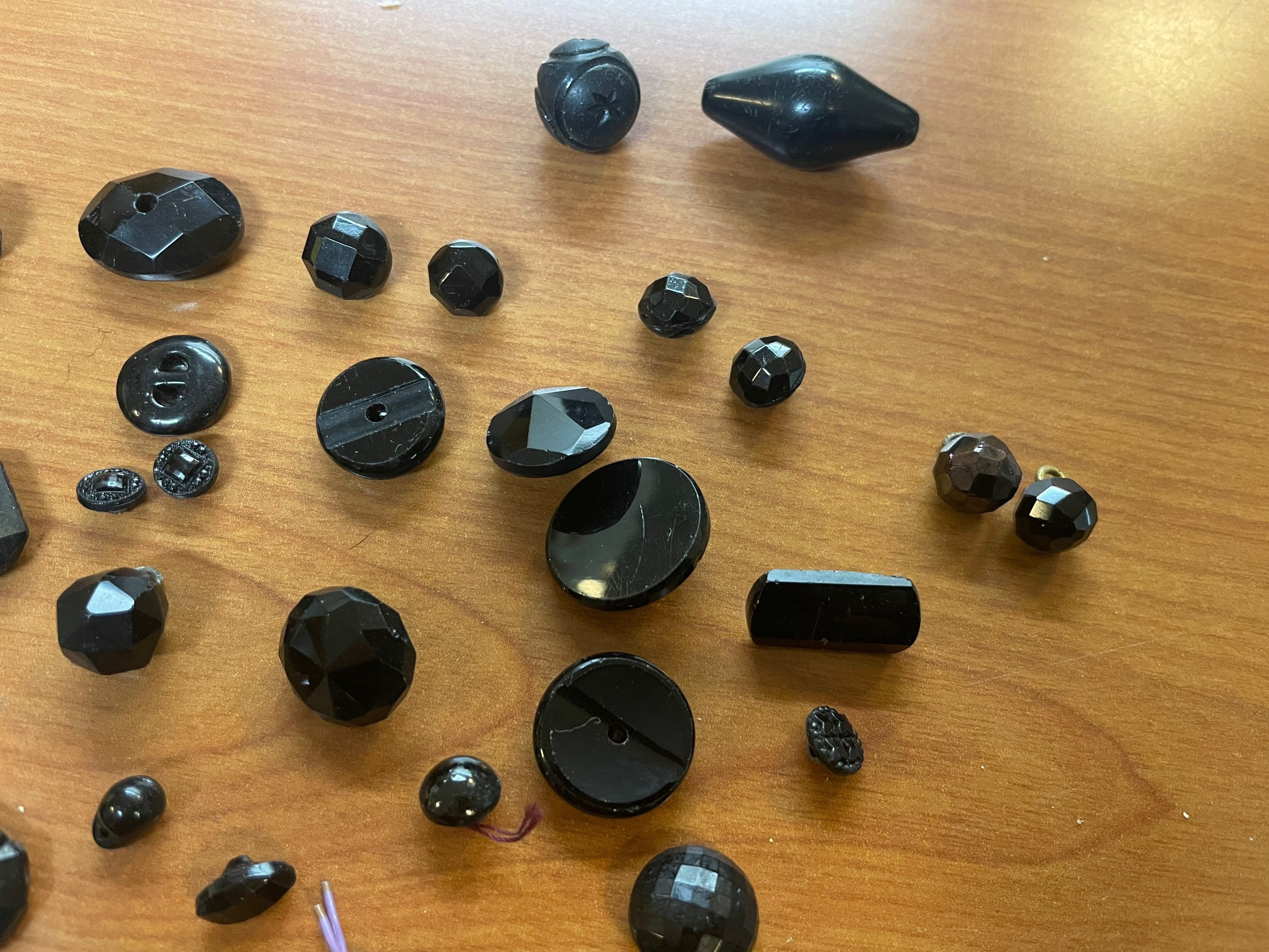 Vintage Lot of Black Jet Buttons! Excellent! - Etsy