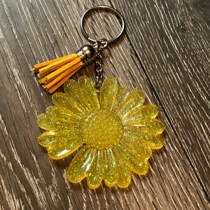 Yellow Daisy Keychain
