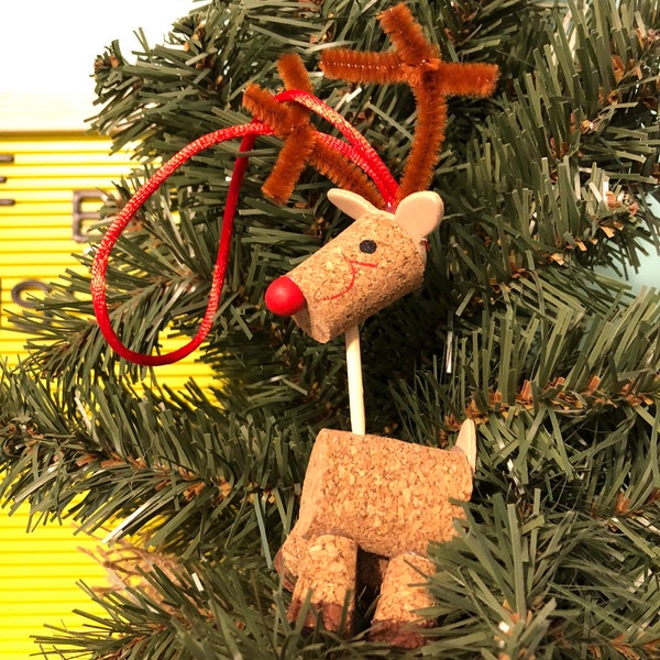 Wine Cork Reindeer Etsy